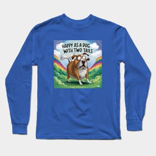 Happy as a dog with two tails? Long Sleeve T-Shirt